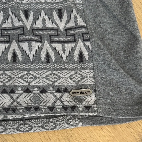 Gray Patterned Zip-Up Sweater - Picture 6 of 6